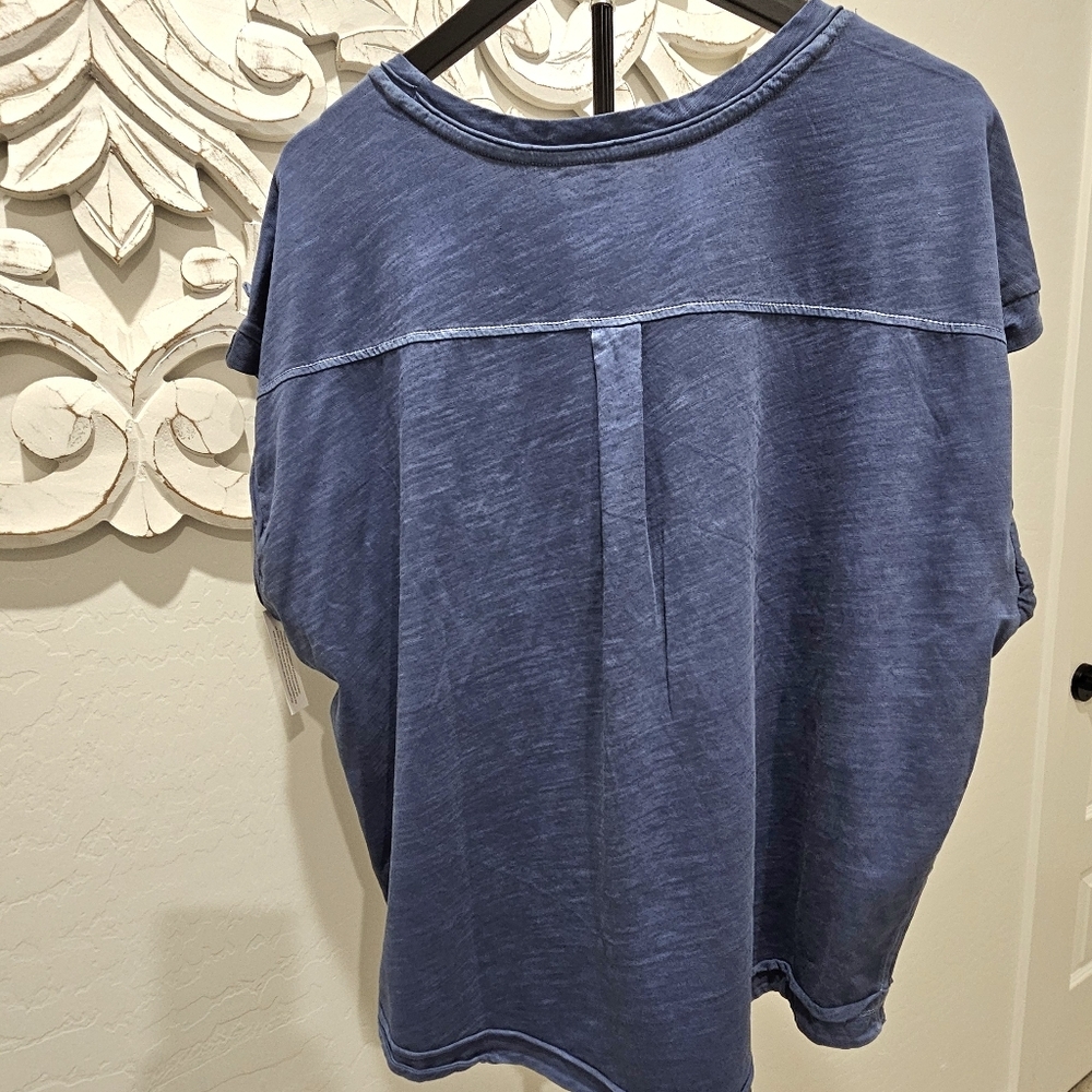 NWT Casual Blue Women's 100% Cotton Top 2X - Picture 3 of 4